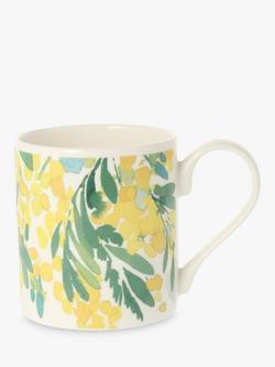 bluebellgray Bluebell & Mimosa Bone China Mug, 300ml, Yellow/Blue, Yellow/Blue