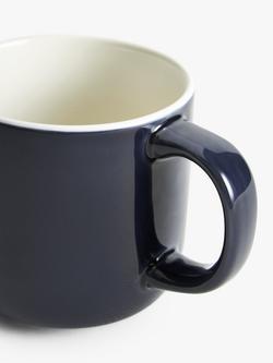 John Lewis Puritan Stoneware Mugs, Set of 2, 375ml - view 2, Indigo