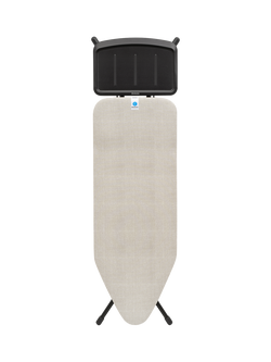 Brabantia Ironing Board C, 124 x 45cm, Solid Steam Unit Holder, Denim Grey, Denim Grey