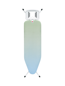 Brabantia Ironing Board B, 124 x 38cm, Solid Steam Iron Rest, Soothing Sea, Soothing Sea