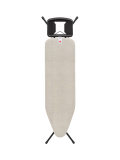 Brabantia Ironing Board B, 124 x 38cm, Solid Steam Iron Rest, Denim Grey