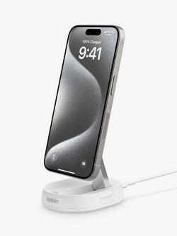 Belkin Convertible Magnetic Wireless Charging Stand with Qi2, 15W, White - view 2, White