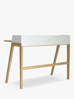 Matthew Hilton for Case Brockwell Desk, Oak/White - view 2, Oak White