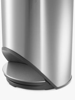 Joseph Joseph Arc Pedal Bin with Liner Pocket, 10L - view 2, Silver