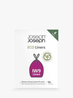 Joseph Joseph Intelligent Waste IW9 Eco Bin Liners, Pack of 80, 10L, Grey