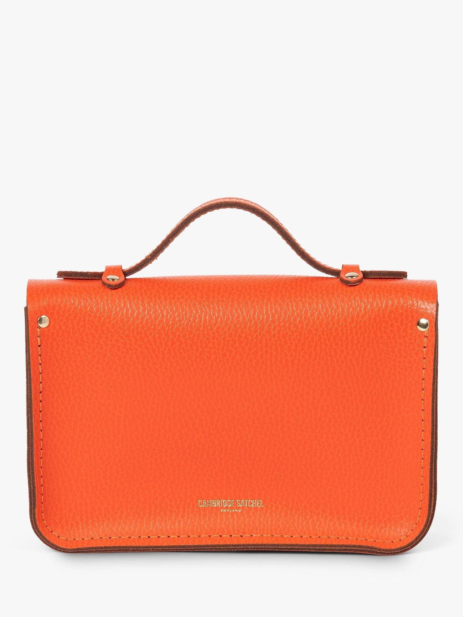 Product image 2 of 8, which shows Cambridge Satchel The Mini Leather Satchel, Orangeade Celtic Grain