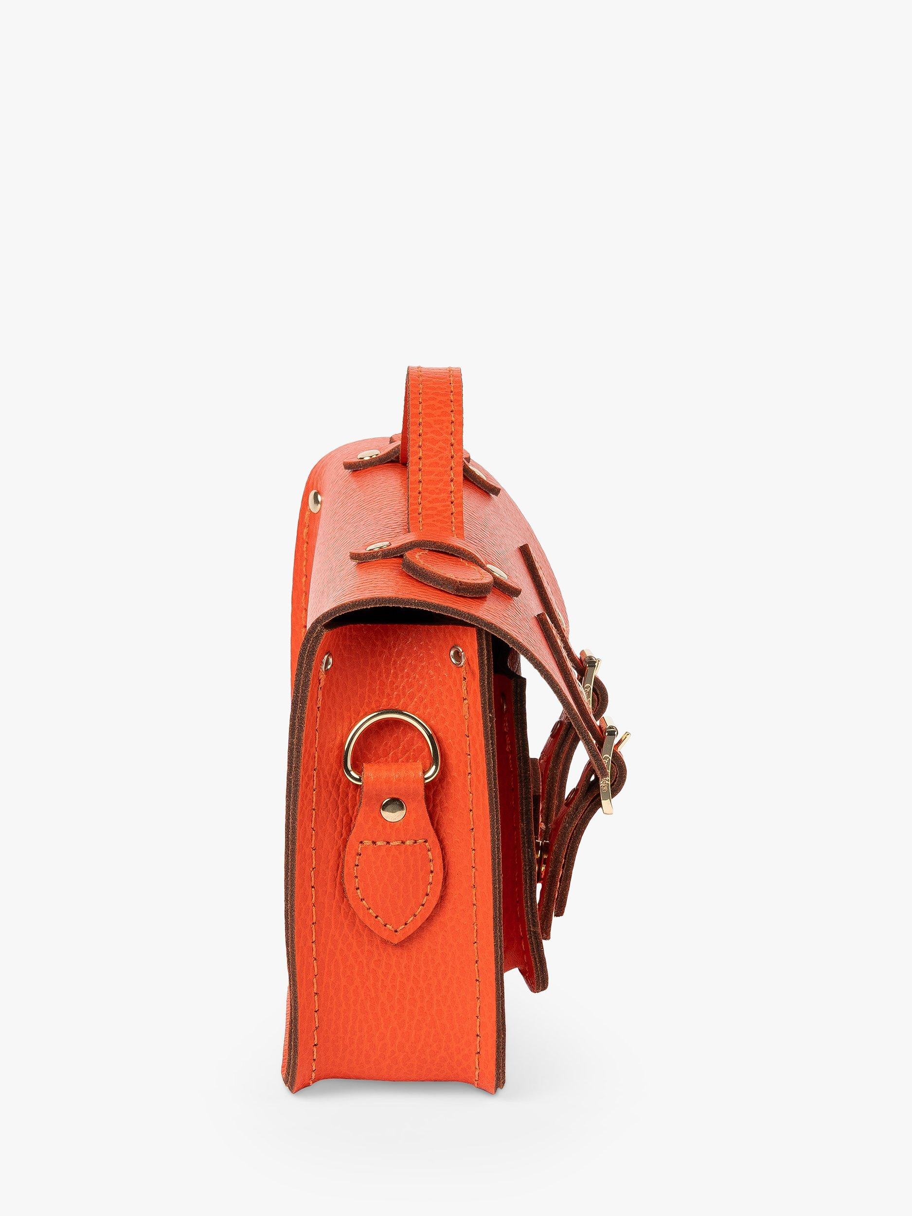 Product image 3 of 8, which shows Cambridge Satchel The Mini Leather Satchel, Orangeade Celtic Grain