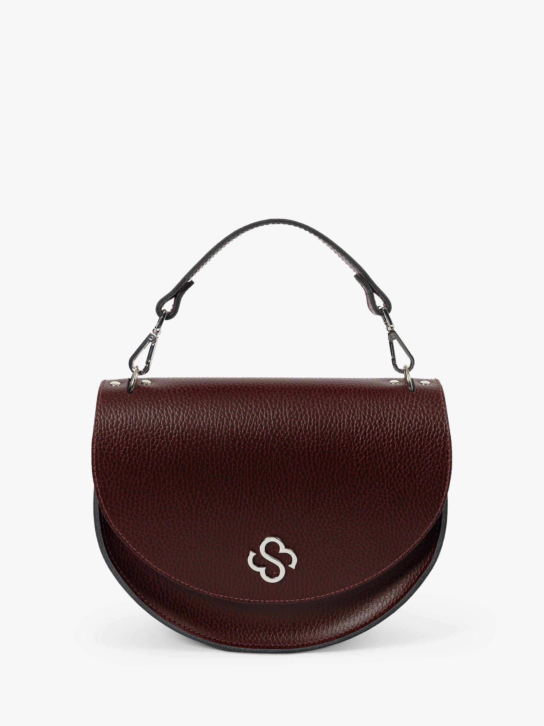 Product image 1 of 10, which shows Cambridge Satchel The Kate Leather Crossbody Bag, Oxblood Celtic Grain