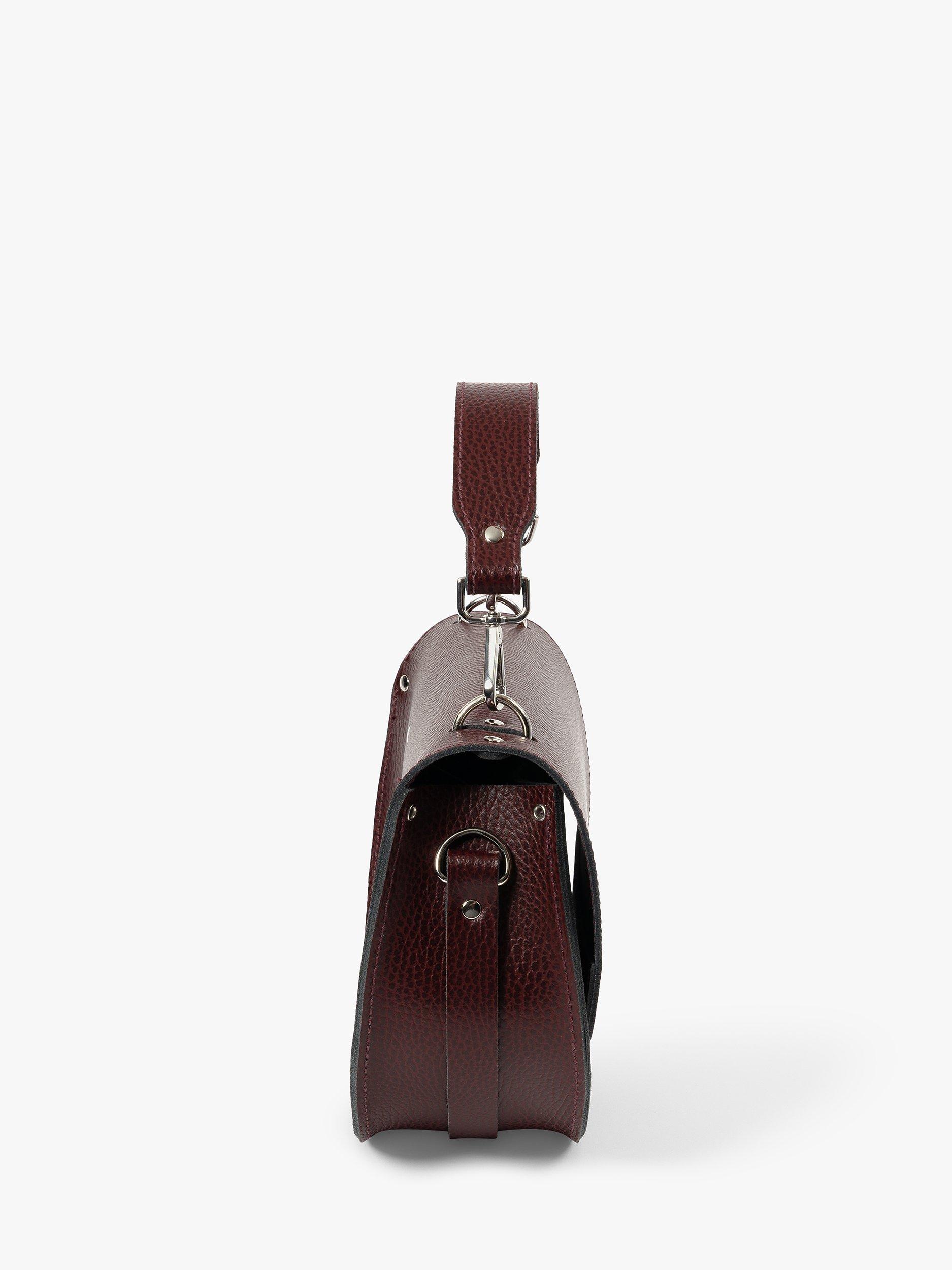 Product image 3 of 10, which shows Cambridge Satchel The Kate Leather Crossbody Bag, Oxblood Celtic Grain