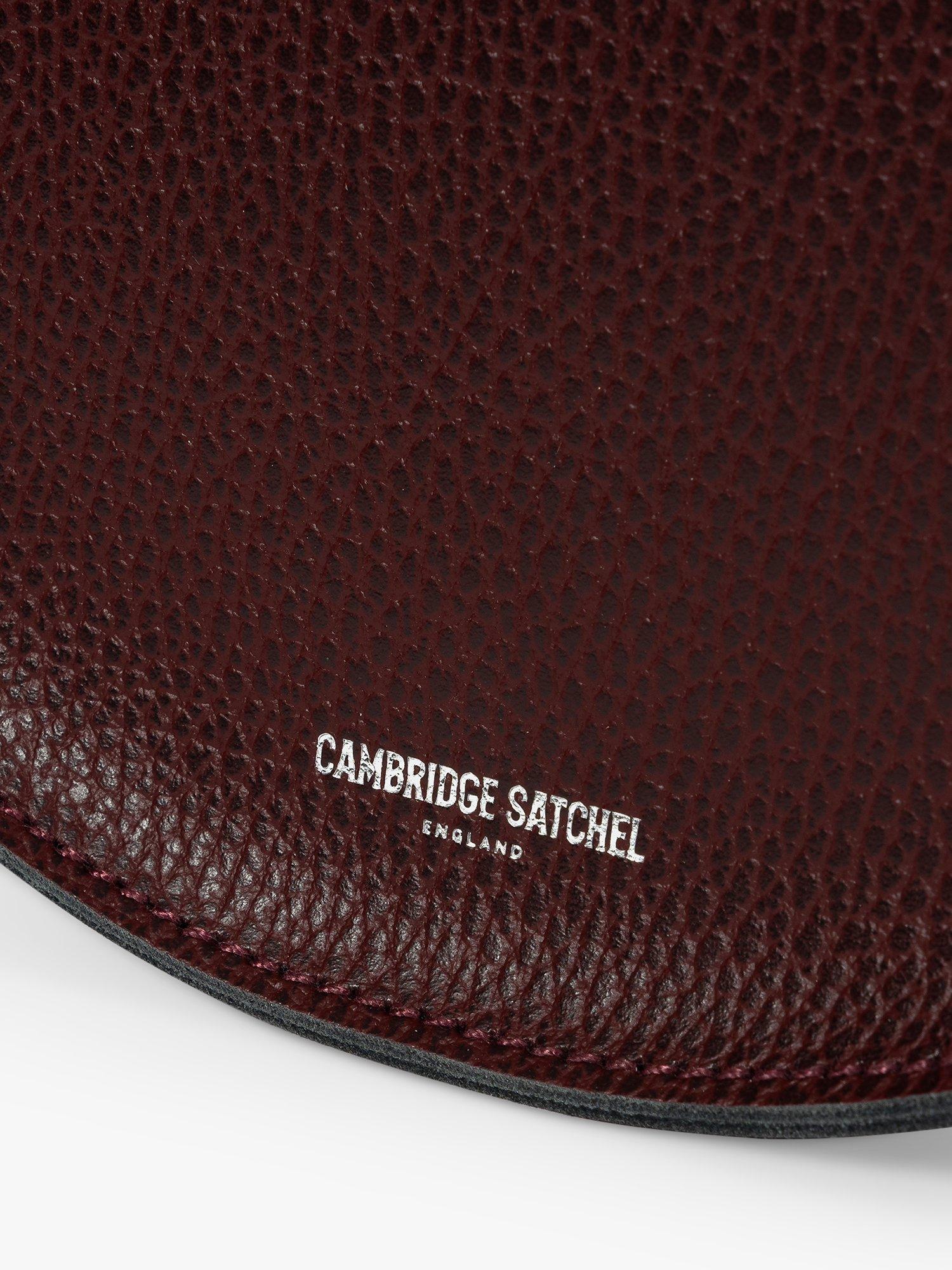 Product image 6 of 10, which shows Cambridge Satchel The Kate Leather Crossbody Bag, Oxblood Celtic Grain