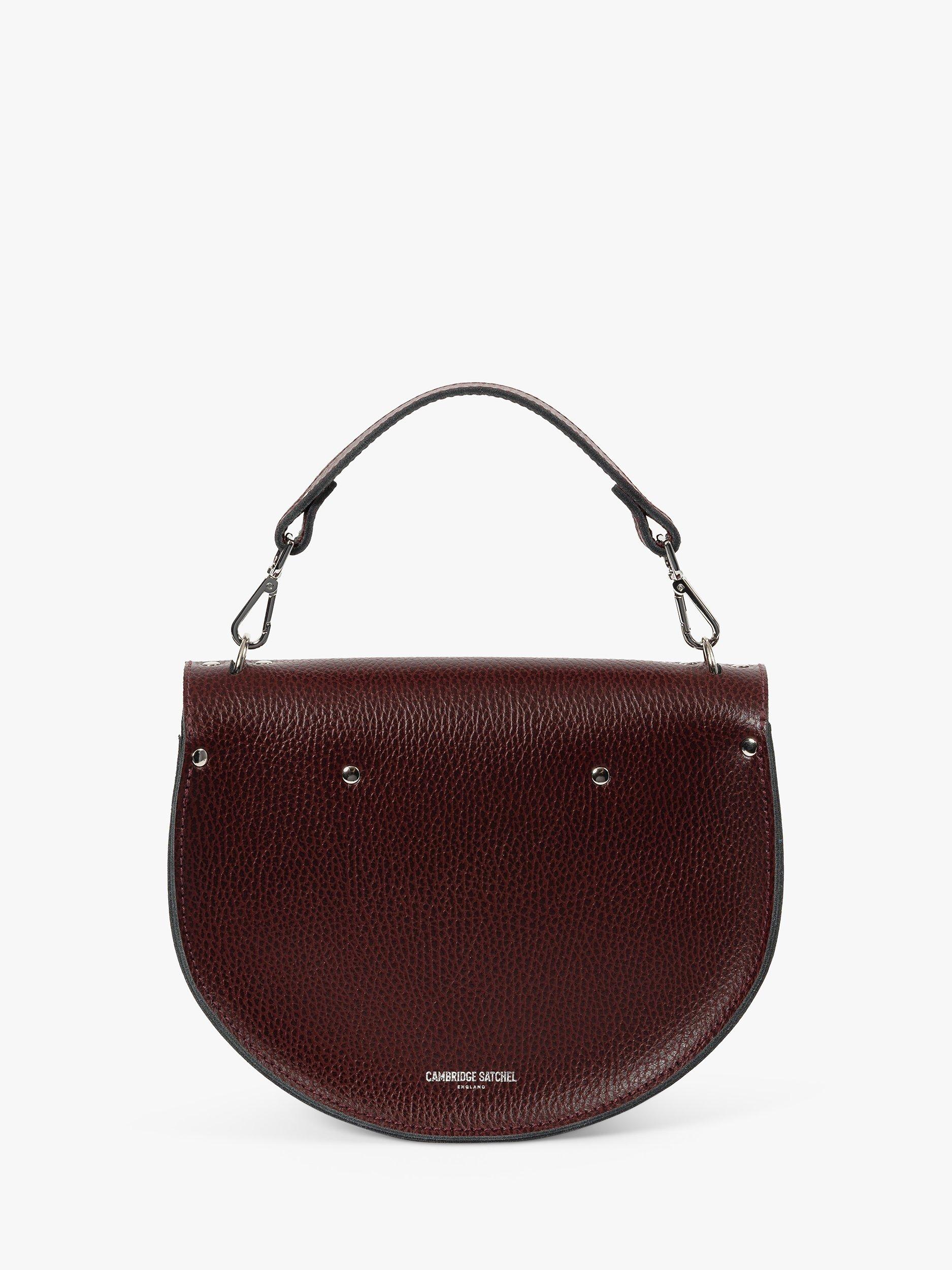 Product image 9 of 10, which shows Cambridge Satchel The Kate Leather Crossbody Bag, Oxblood Celtic Grain