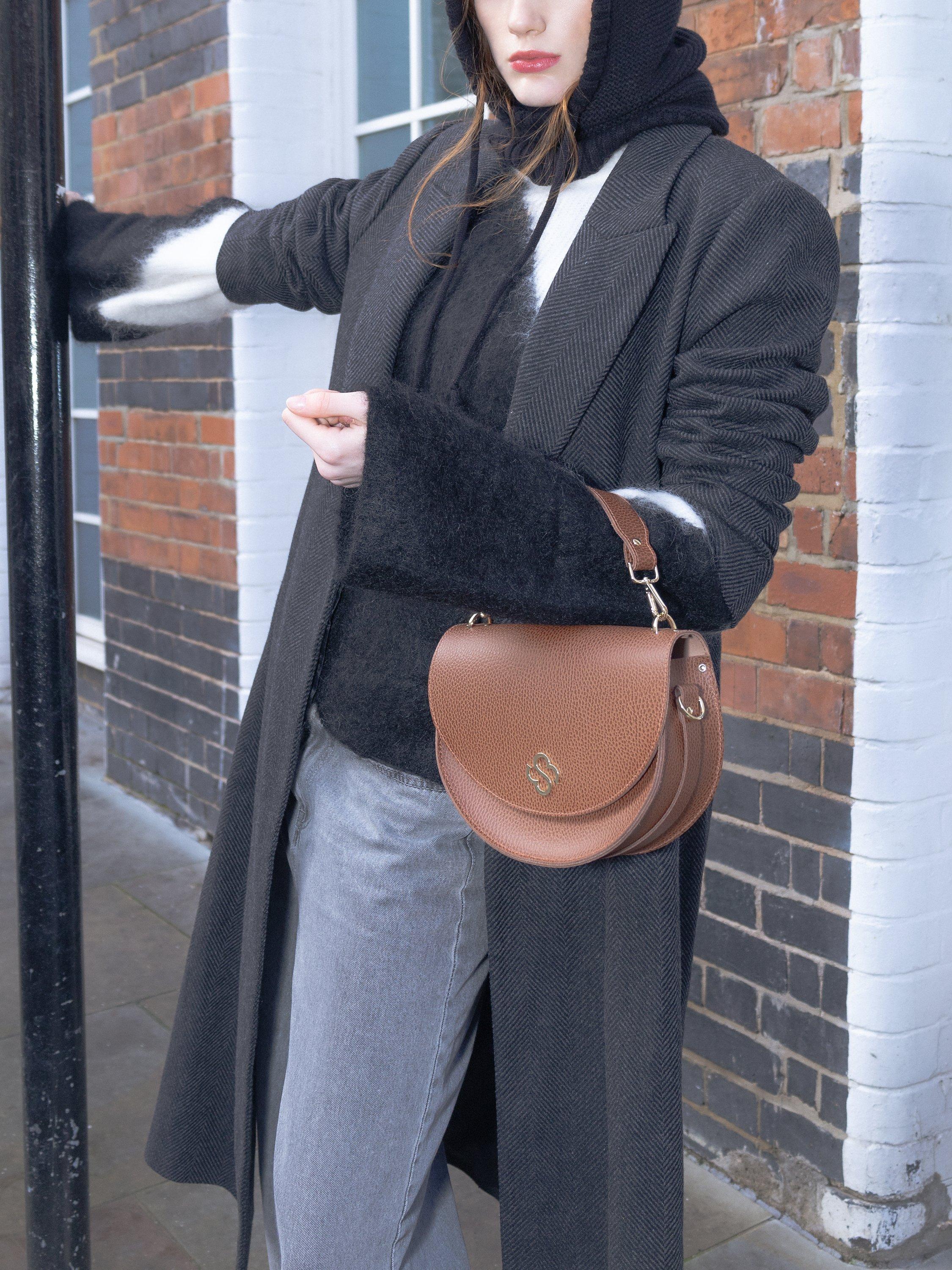Product image 2 of 9, which shows Cambridge Satchel The Kate Leather Crossbody Bag, Bay Celtic Grain