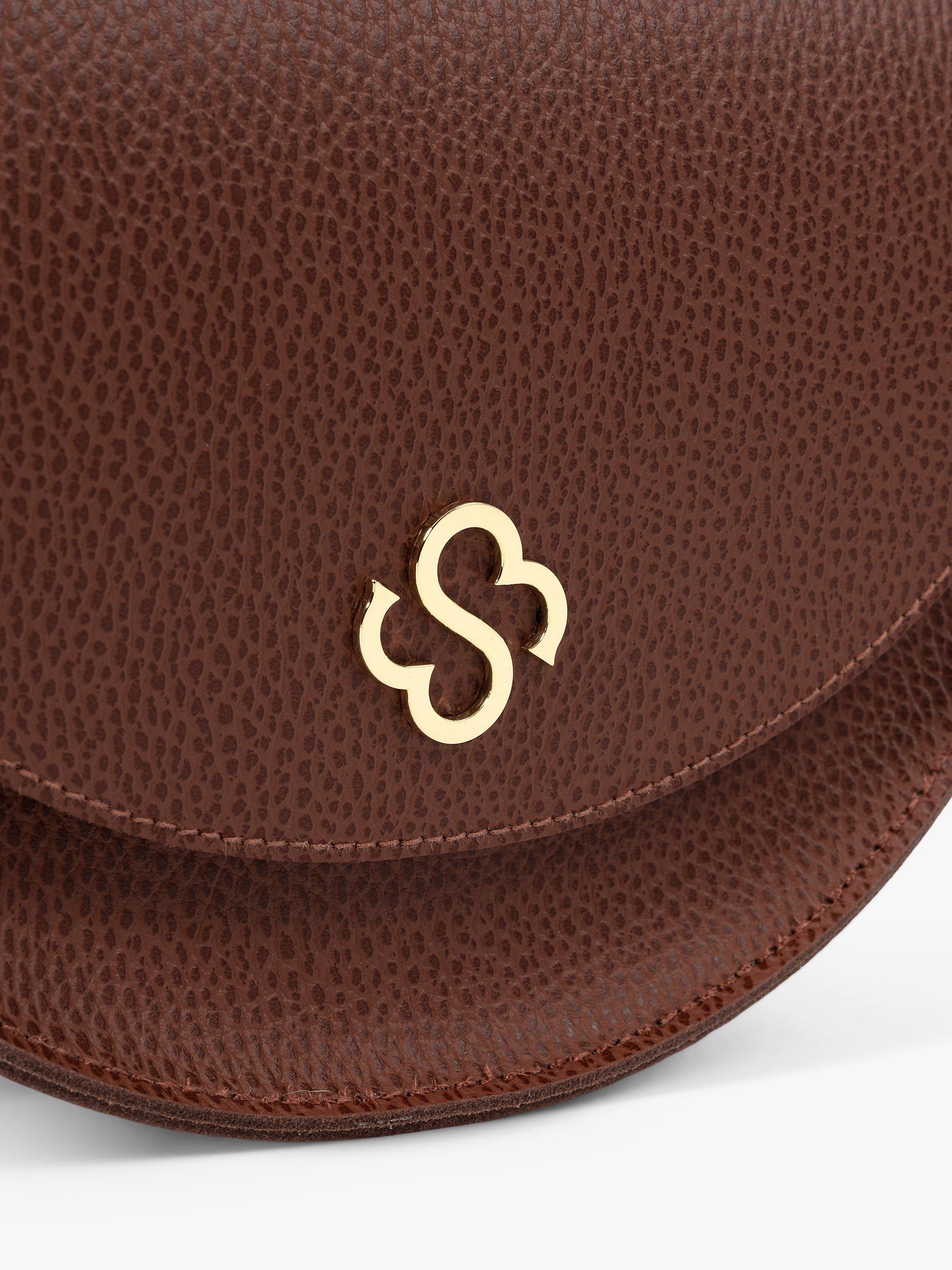 Product image 4 of 9, which shows Cambridge Satchel The Kate Leather Crossbody Bag, Bay Celtic Grain
