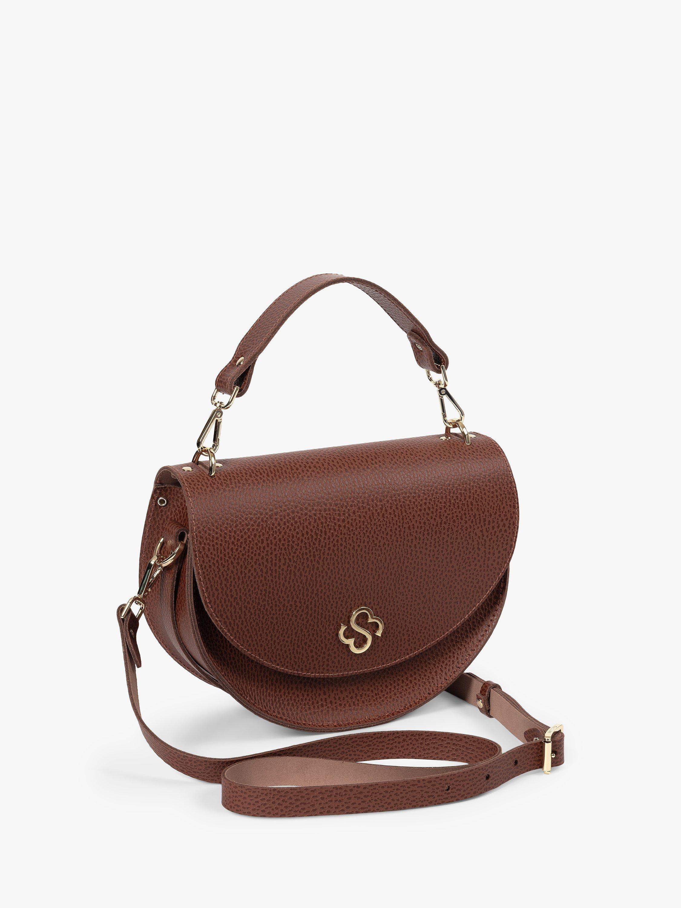 Product image 7 of 9, which shows Cambridge Satchel The Kate Leather Crossbody Bag, Bay Celtic Grain