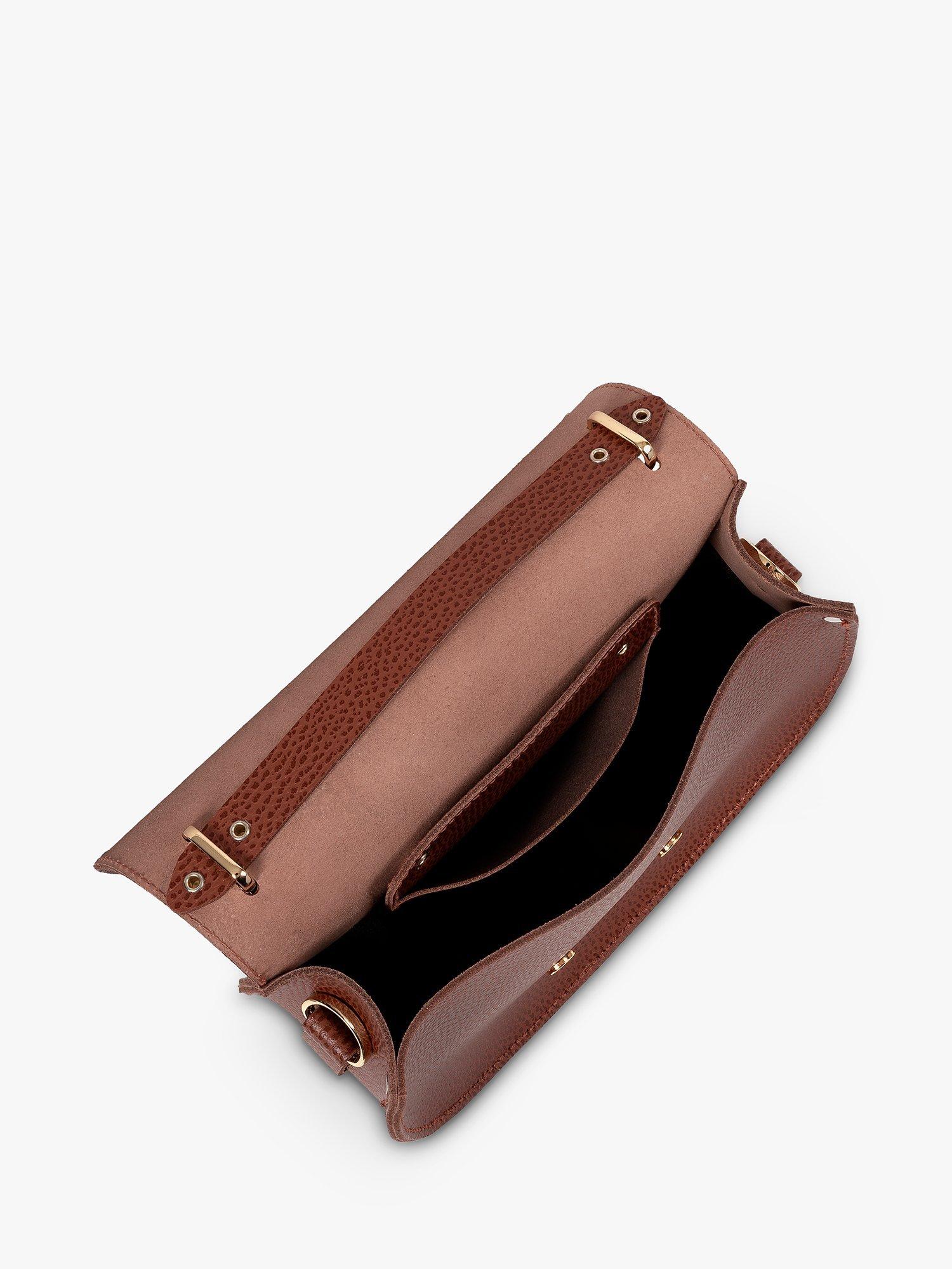 Product image 8 of 9, which shows Cambridge Satchel The Kate Leather Crossbody Bag, Bay Celtic Grain