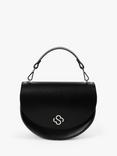 Cambridge Satchel The Kate Leather Crossbody Bag, Black Celtic Grain