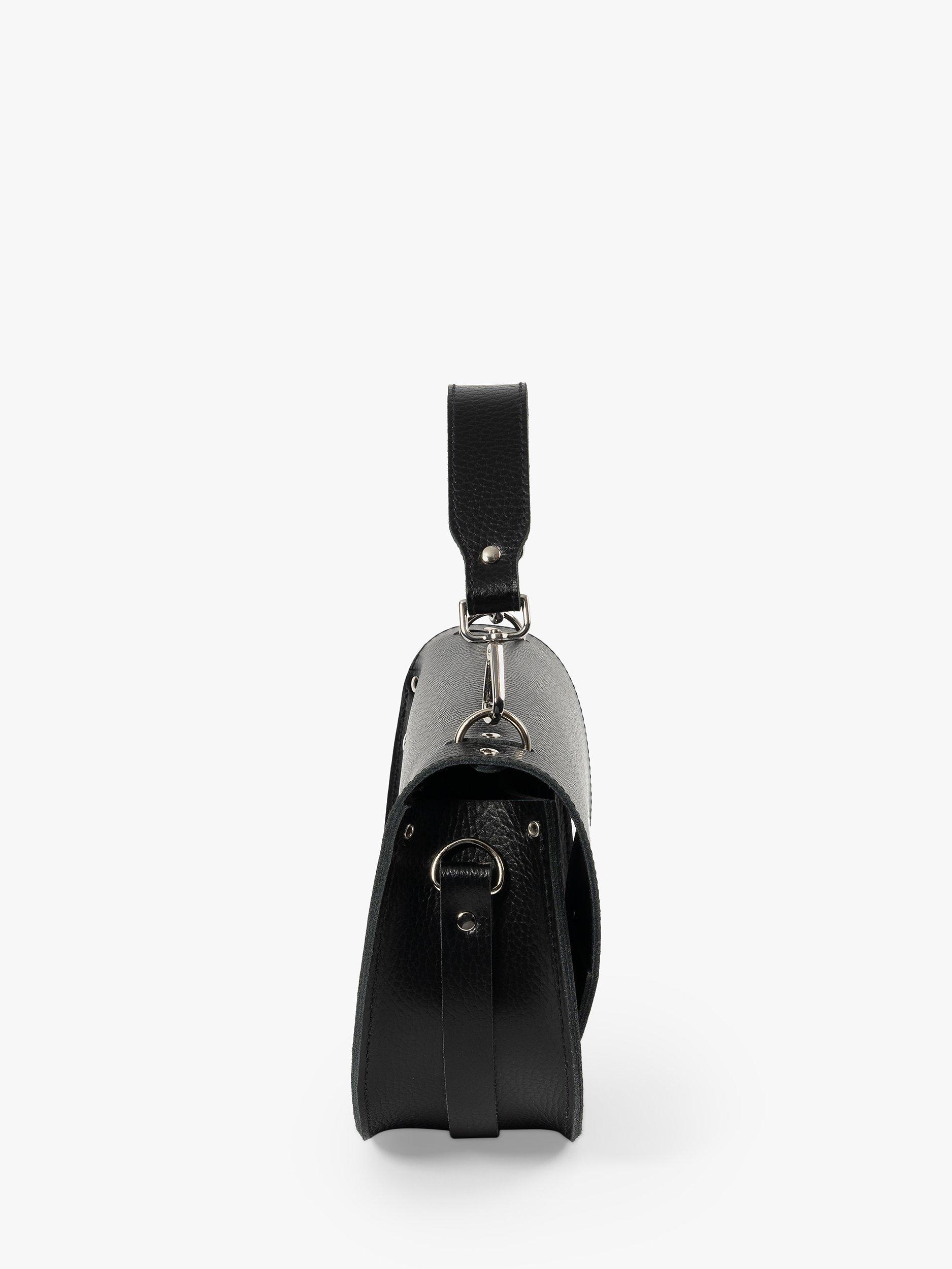 Product image 3 of 8, which shows Cambridge Satchel The Kate Leather Crossbody Bag, Black Celtic Grain