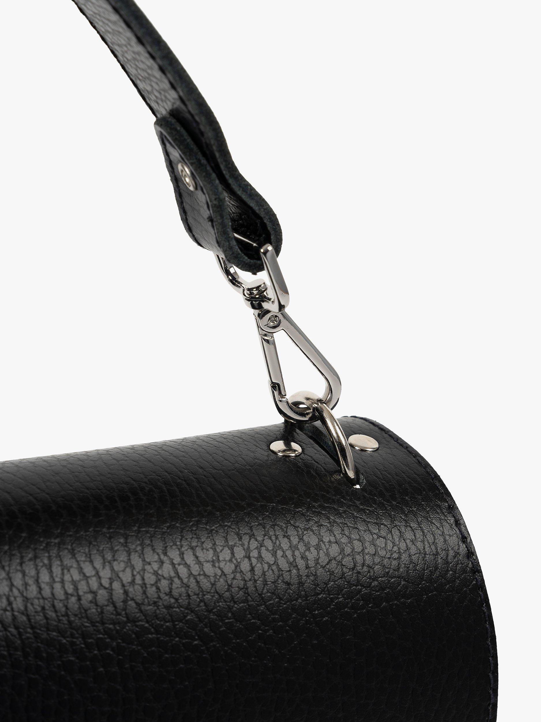 Product image 5 of 8, which shows Cambridge Satchel The Kate Leather Crossbody Bag, Black Celtic Grain