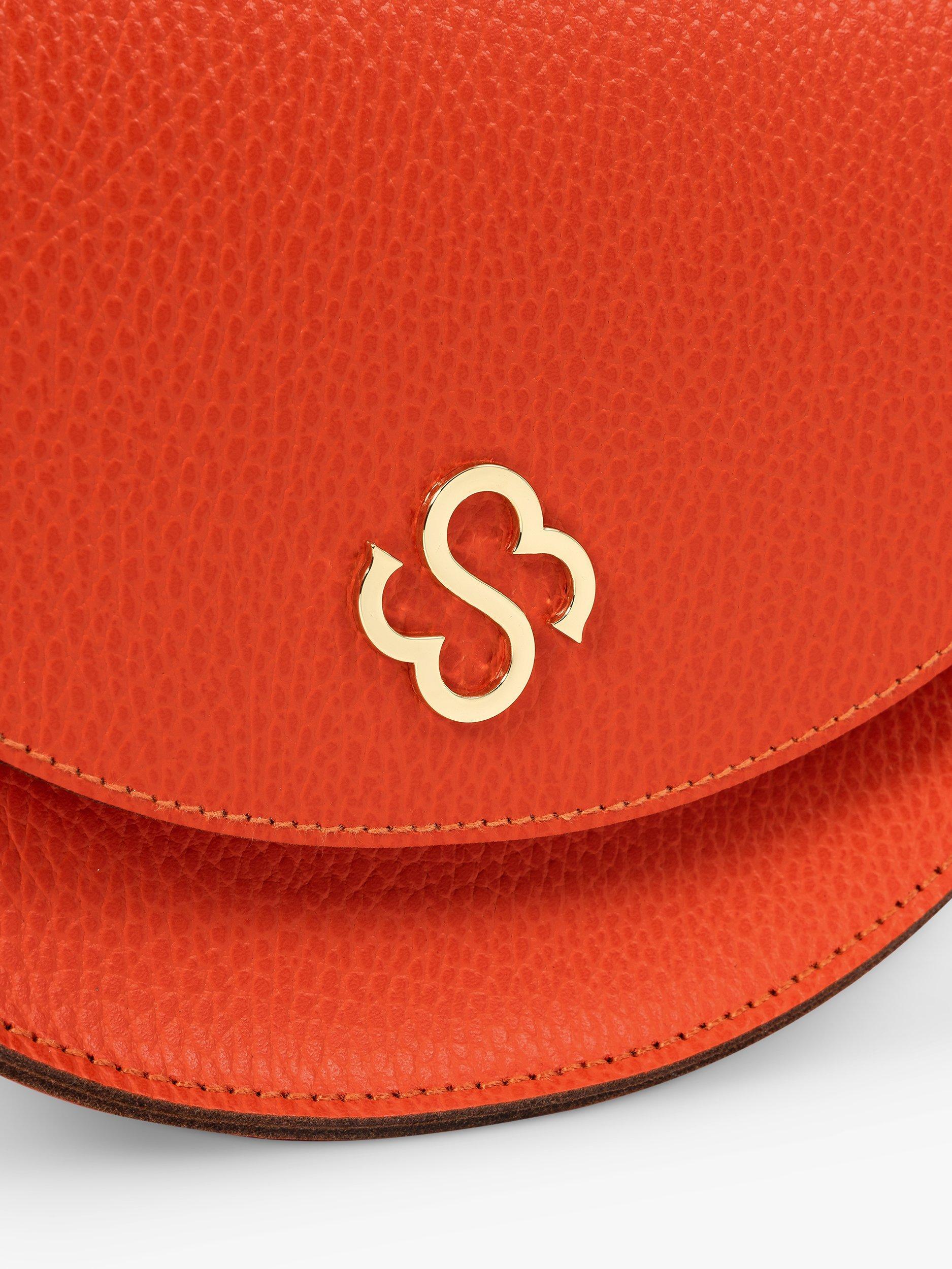 Product image 4 of 10, which shows Cambridge Satchel The Kate Leather Crossbody Bag, Orangeade Celtic Grain