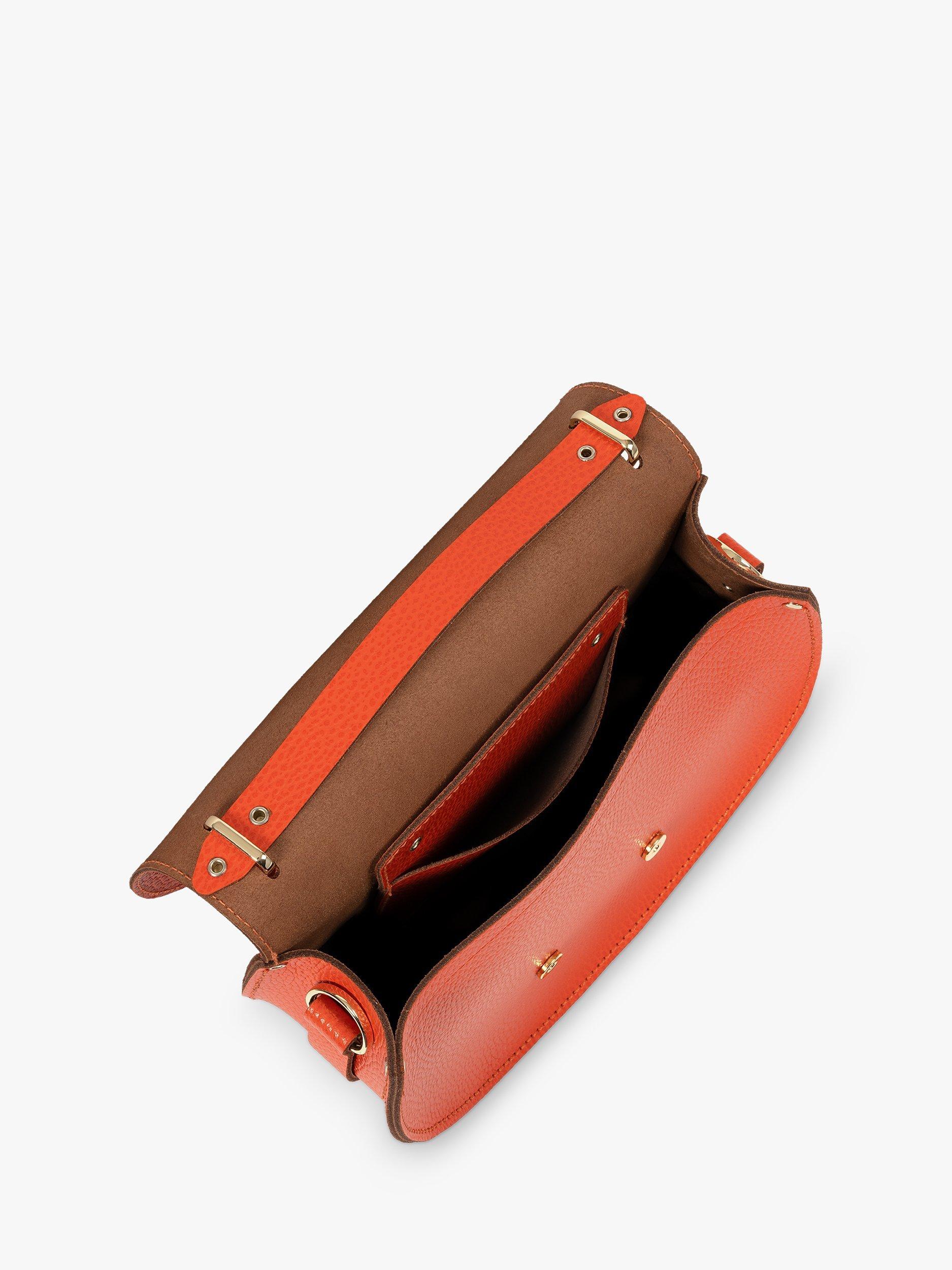 Product image 8 of 10, which shows Cambridge Satchel The Kate Leather Crossbody Bag, Orangeade Celtic Grain