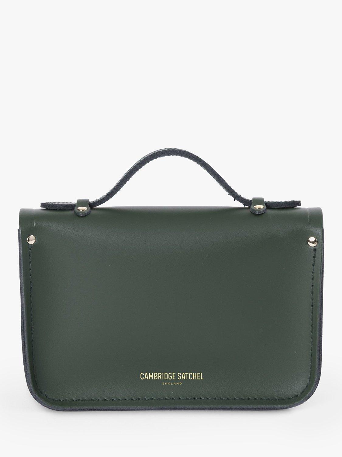 Product image 2 of 7, which shows Cambridge Satchel The Mini Leather Satchel, Racing Green