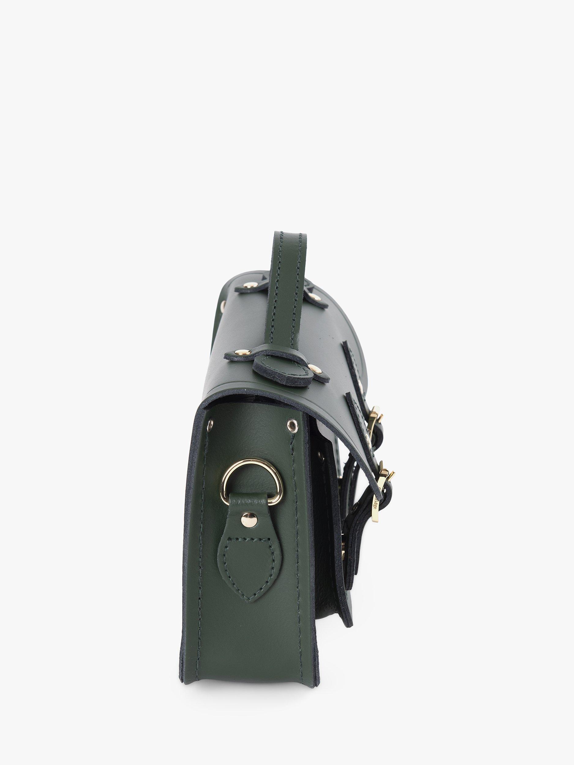 Product image 3 of 7, which shows Cambridge Satchel The Mini Leather Satchel, Racing Green