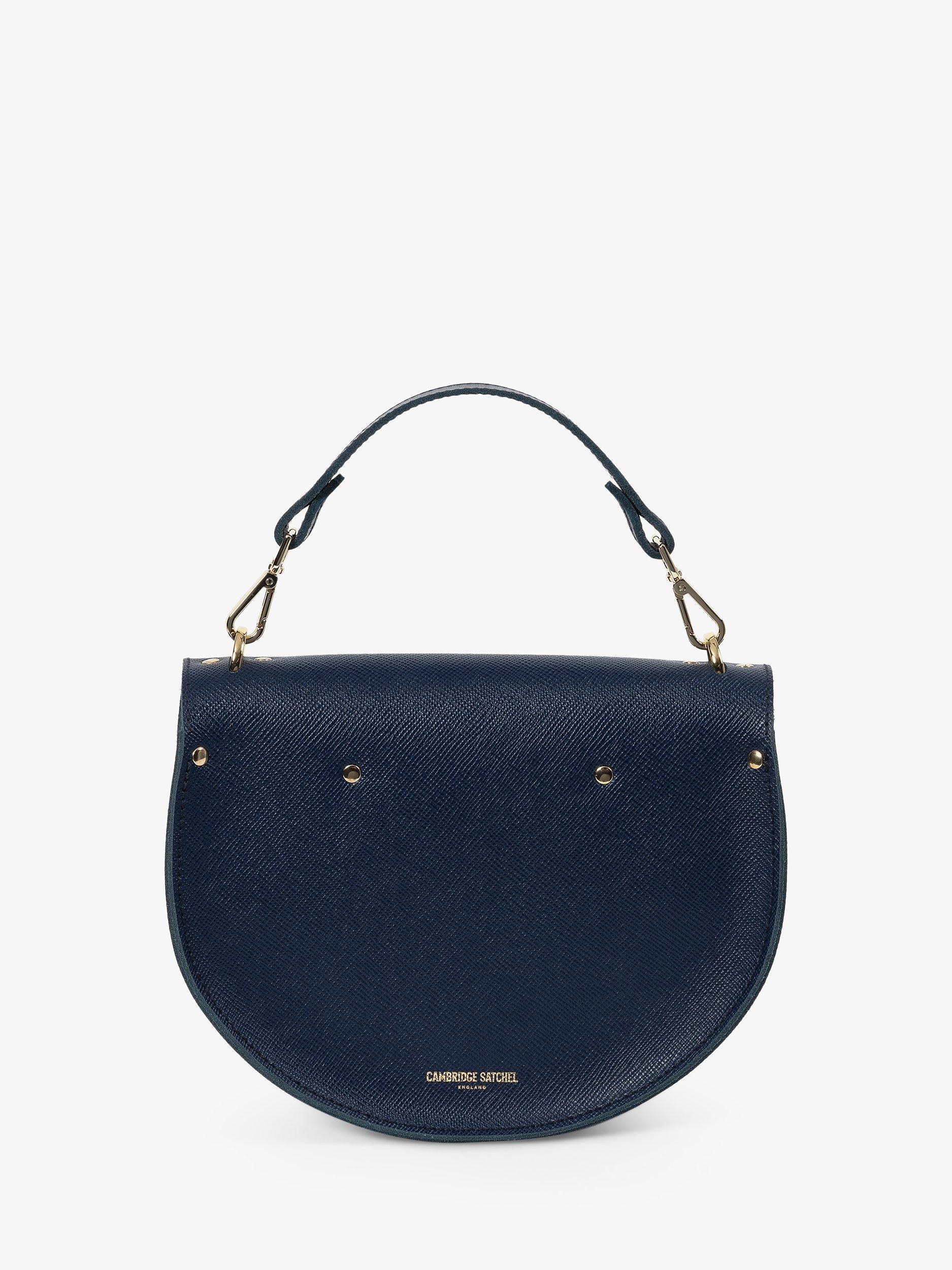 Product image 10 of 10, which shows Cambridge Satchel The Kate Leather Crossbody Bag, Blueberry Saffiano