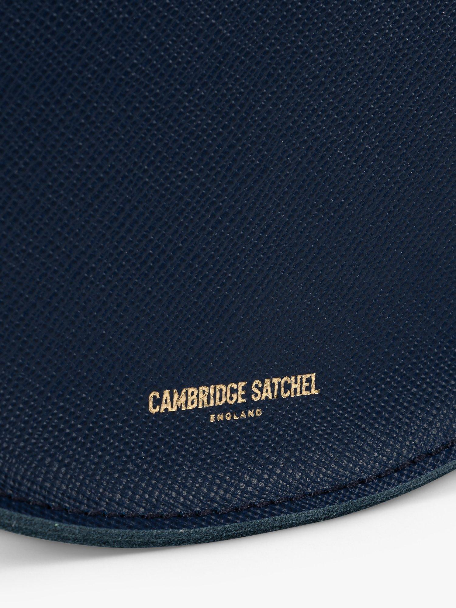 Product image 5 of 10, which shows Cambridge Satchel The Kate Leather Crossbody Bag, Blueberry Saffiano