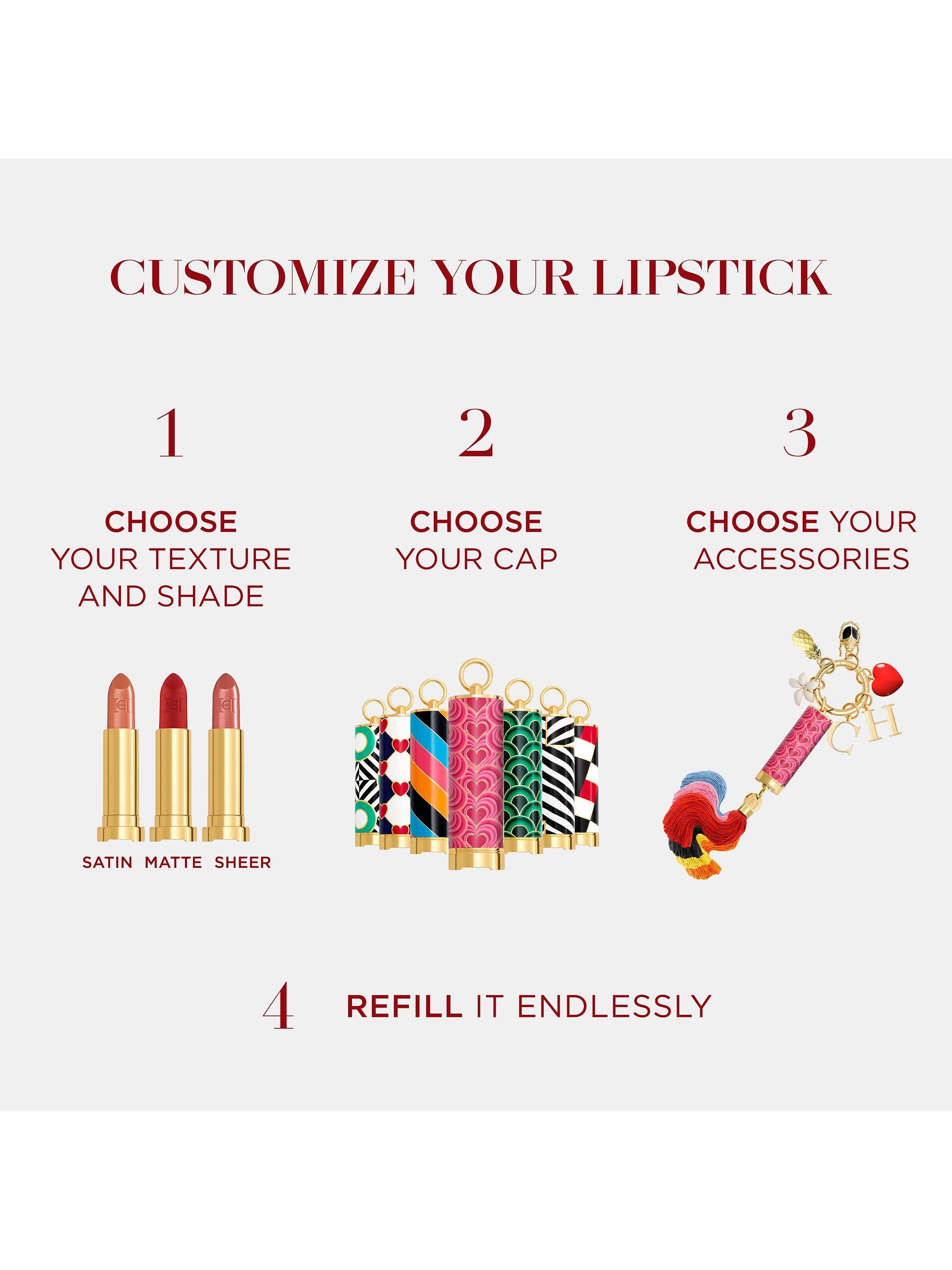 Product image 5 of 9, which shows Carolina Herrera Fabulous Kiss Lipstick Satin Refill, 395 Purple Drama