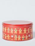 John Lewis Gingerbread Round Cake Tin, Red/Multi