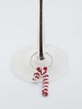 John Lewis Christmas Candy Cane Naughty Or Nice Wine Glass Charms, Set of 6