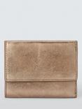 John Lewis Leather Medium Tri-Fold Purse, Bronze Leather