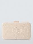 John Lewis Stella Embellished Chain Strap Clutch Bag, Pearl