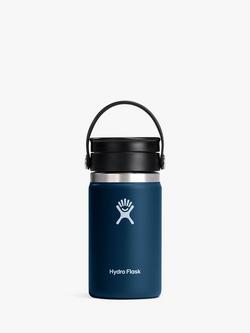 Hydro Flask Double Wall Vacuum Insulated Stainless Steel Wide Mouth Travel Mug, 355ml, Indigo