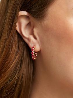 Auree Ortigia Gold Vermeil Hoop Earrings - view 2, Gold/Pink