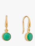 Auree Barcelona Birthstone Gold Vermeil Drop Earrings, Chrysoprase - May