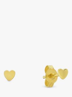 Auree Verona Full Heart Stud Earrings, Gold