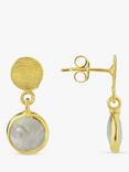 Auree Salina Moonstone Drop Earrings, Gold