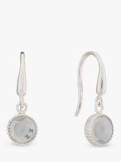 Auree Barcelona Birthstone Sterling Silver Drop Earrings, Green Amethyst - August