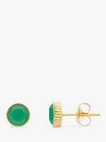 Auree Barcelona Birthstone Gold Vermeil Stud Earrings, Chrysoprase - May