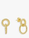 Auree Kelso Interlinking Twisted Loop Drop Earrings, Gold