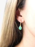 Auree Manhattan Chrysoprase Hoop Earrings, Gold