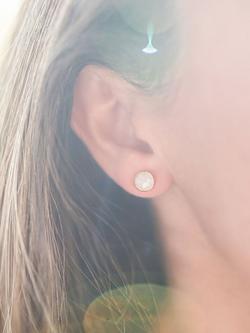 Auree Savanne Moonstone Stud Earrings, Gold - view 2, Gold