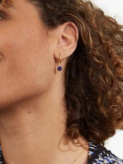 Auree Barcelona Birthstone Gold Vermeil Drop Earrings - view 2, Lapis Lazuli - September