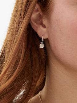 Auree Barcelona Birthstone Sterling Silver Drop Earrings - view 2, Rose Quartz - October