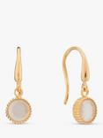 Auree Barcelona Birthstone Gold Vermeil Drop Earrings, Rose Quartz - October