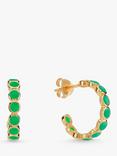 Auree Ortigia Gold Vermeil Hoop Earrings, Gold/Green