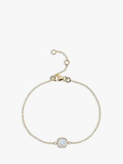Auree Brooklyn Semi-Precious Gemstone Chain Bracelet, Gold/White