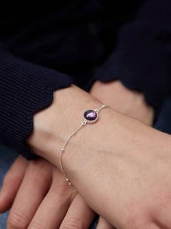 Auree Barcelona Birthstone Sterling Silver Bracelet - view 2, Amethyst - February