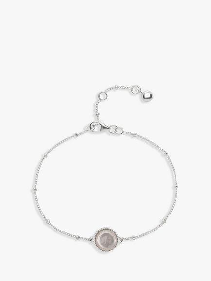 Auree Barcelona Birthstone Sterling Silver Bracelet, Rose Quartz - October